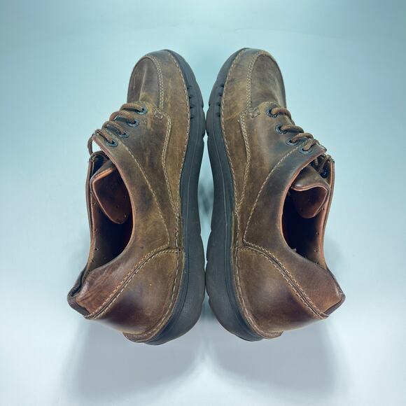 Clarks Unstructured UN Unnature Time Brown Leather Lace Up Shoes Men's Size 11.5 - Picture 7 of 11
